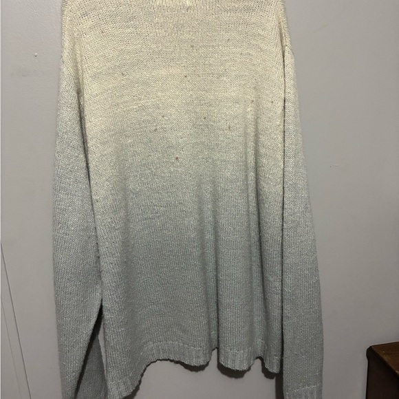 Pelle Pelle Cream and Gray Crewneck Sweater